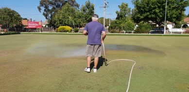 A hard day's play in warm conditions needed lots of watering care
